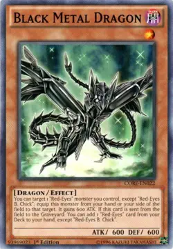 Yugioh! MP Black Metal Dragon - CORE-EN022 - Common - 1st Edition Moderately Pla - Image 1