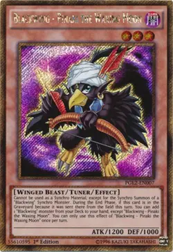 Yugioh! MP Blackwing - Pinaki the Waxing Moon - PGL2-EN007 - Gold Secret Rare - - Image 1
