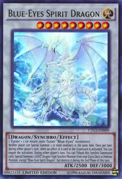 Yugioh! MP Blue-Eyes Spirit Dragon - CT13-EN009 - Ultra Rare - Limited Edition M - Image 1