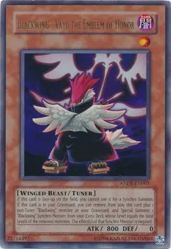 Yugioh! MP Blackwing - Vayu the Emblem of Honor - ANPR-EN005 - Ultra Rare - Unli - Image 1