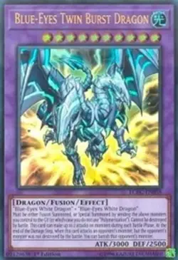 Yugioh! MP Blue-Eyes Twin Burst Dragon - LCKC-EN058 - Ultra Rare - 1st Edition M - Image 1