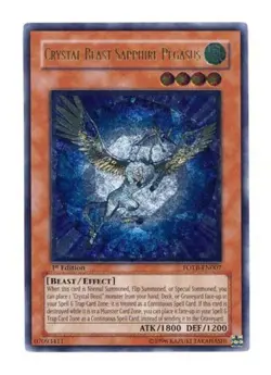 Yugioh! MP Crystal Beast Sapphire Pegasus - FOTB-EN007 - Ultimate Rare - Unlimit - Image 1