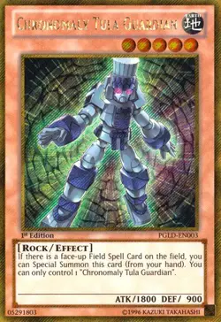 Yugioh! MP Chronomaly Tula Guardian - PGLD-EN003 - Gold Secret Rare - 1st Editio - Image 1