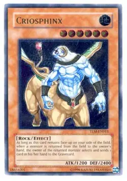 Yugioh! MP Criosphinx - TLM-EN013 - Ultimate Rare - Unlimited Edition Moderately - Image 1