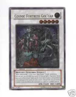 Yugioh! MP Cosmic Fortress Gol'Gar - CRMS-EN044 - Ultimate Rare - 1st Edition Mo - Image 1