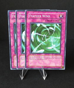 x3 Playset Feather Wind EEN-EN058 - Yugioh Trap Vintage NM - Image 1