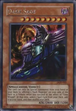 Yugioh! MP Dark Sage - DOD-002 - Secret Rare - Limited Edition Moderately Played - Image 1