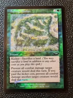 MTG Falling Timber Foil Error English Version Magic the Gathering Card - Image 1