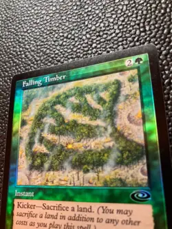 MTG Falling Timber Foil Error English Version Magic the Gathering Card - Image 2