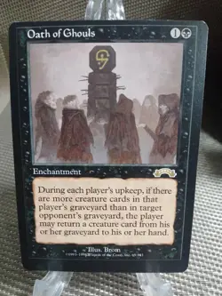 Exodus Ghoul's Oath English Miss Cut Frame Card MTG Used - Image 1