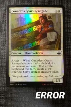 Mtg Reformed Society Foil Error Card Aer English Version Used - Image 1