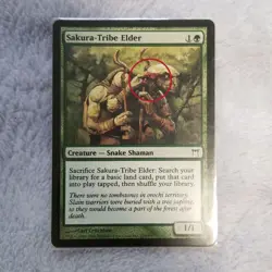 Magic The Gathering Cherry Blossom Elder Ink Error Card Collectible Error Card - Image 1