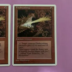 MTG Flame Breath 4th Edition Set Card Includes One Print Error Used - Image 5