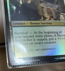 MTG Skillful Storyteller Shrewd Error Card Printing Flaw Used - Image 2