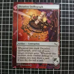 Unstable Dictation Quillography Error Card Collectible Used - Image 1