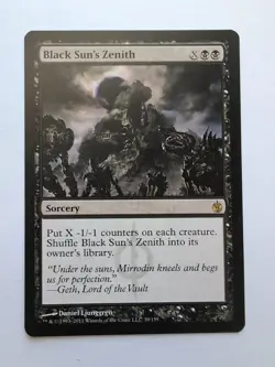 MTG Black Sun's Zenith (MBS) Mirrodin Besieged Regular Rare 39/155 - Image 1