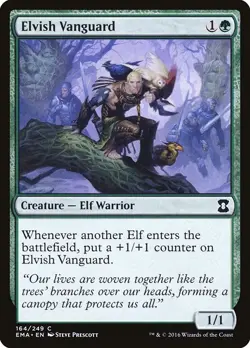 ELVISH VANGUARD x1 mtg NM Eternal Masters 1 Common - Image 1