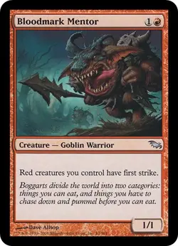 BLOODMARK MENTOR x1 mtg NM Shadowmoor 1 Unc - Image 1