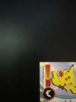 1999 topps POKEMON tv animation SERIES 1 #25 Pikachu Rainbow Foil Black Logo - Image 5