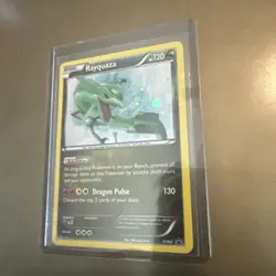 Rayquaza HOLO RARE Legendary Pokemon XY64 Dragon Black Star Promo Card - HP - Image 1