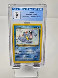 Pokemon 2000 Unlimited Neo Genesis Totodile 80/111 CGC 9 - Image 1