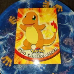 1999 Topps TV Series #04 Charmander Pokemon Foil Blue Label - Image 1