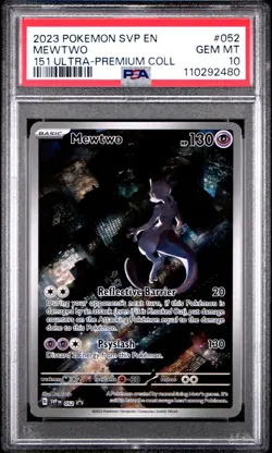 PSA 10 Mewtwo SVP 052 Pokemon Promo 151 Ultra Premium Collection Graded Card - Image 1