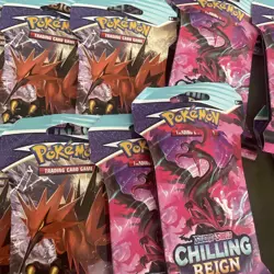 Pokemon Chilling Reign Sleeved Booster Packs x 36 - Slight damage Brand New - Image 2