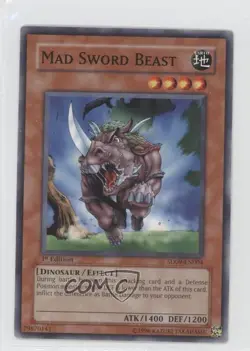 Mad Sword Beast 1st Ed. YuGiOh Dinosaur's Rage Structure Deck #SD09-EN004 READ - Image 1