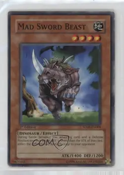 Mad Sword Beast 1st Ed. YuGiOh Dinosaur's Rage Structure Deck #SD09-EN004 2006 - Image 1