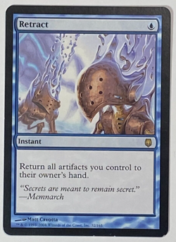 MTG - 1x Retract - Darksteel - NM - Rare - Magic The Gathering - Artifact - 2004 - Image 1