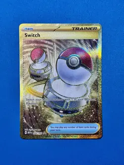 Switch 206/165 Scarlet Violet 151 Gold Hyper Rare Pokemon Card Mint NM - Image 1
