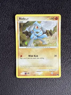 Riolu LV.7 8/17 POP Series 6 Cosmos Holo Pokemon TCG Card 2007 - LP - Image 1