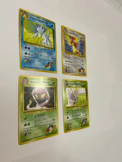4 Rare Pokemon Card Lot Japanese Gym Neo Golduck Venomoth Pidgeotto Arbok - Image 2