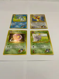 4 Rare Pokemon Card Lot Japanese Gym Neo Golduck Venomoth Pidgeotto Arbok - Image 4