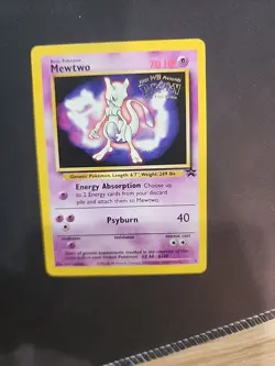 Mewtwo Pokemon Promo The First Movie Card #3 with a Kids WB Stamp NM - Image 5