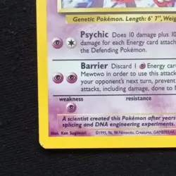 #10 Mewtwo 10/102 Base Set Holo Pokemon Card TCG - Image 5