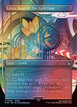 Mtg. Eden, Seat of the Sanctum. Foil Borderless. Final Fantasy. Pack Fresh - Image 1