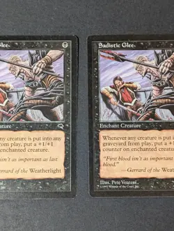 MTG - 2x Sadistic Glee - Tempest - NM/LP - Vintage - Magic The Gathering - 1997 - Image 4