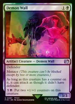 MTG Magic the Gathering Demon Wall (97/764) Final Fantasy NM FOIL - Image 1