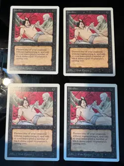 Magic the Gathering MTG Unlimited Sacrifice NM- Playset (4) (Beta Bob) - Image 1