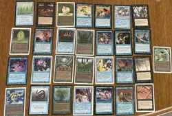 Vintage lot of 29 Magic the Gathering MTG cards from mid 1990s - Various Types - Image 2