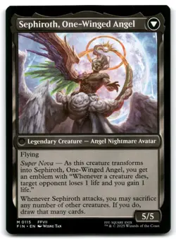 MTG Sephiroth, Fabled SOLDIER Final Fantasy Regular NM #115 - Image 2
