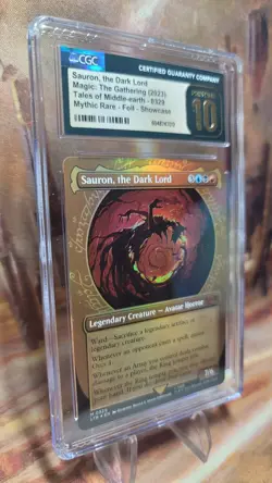 MTG Sauron the Dark Lord #329 Foil LOTR Tales Middle Earth CGC Pristine 10 Pop 1 - Image 3