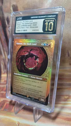 MTG Sauron the Dark Lord #329 Foil LOTR Tales Middle Earth CGC Pristine 10 Pop 1 - Image 4