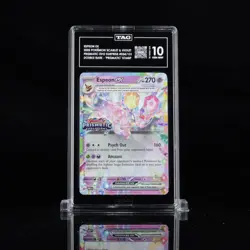 2025 Pokemon Prismatic Evolutions Surprise Box Espeon ex 034/131 Tag 10 GEM MINT - Image 1