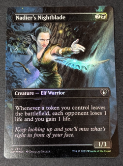MTG - 1x Nadier's Nightblade - Commander Masters - CMM - NM Extended Art - Magic - Image 1