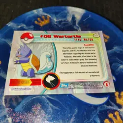 1999 Topps TV Series #08 Wartortle Pokemon Blue Label - Image 2