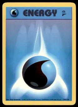 2000 Pokemon Base 2 Water Energy English #130 Vintage - Image 1