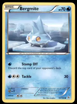 2014 Pokemon XY Flashfire Bergmite English #30 - Image 1